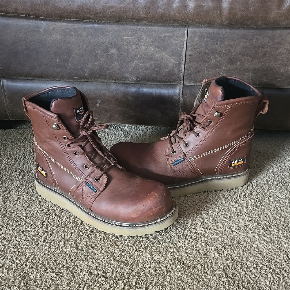 Ariat Rebar Men's Chestnut Leather Composite Toe Boots